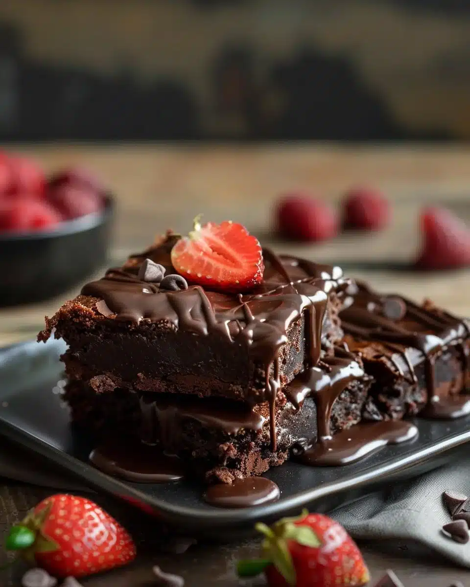 Chocolate Covered Strawberry Brownies