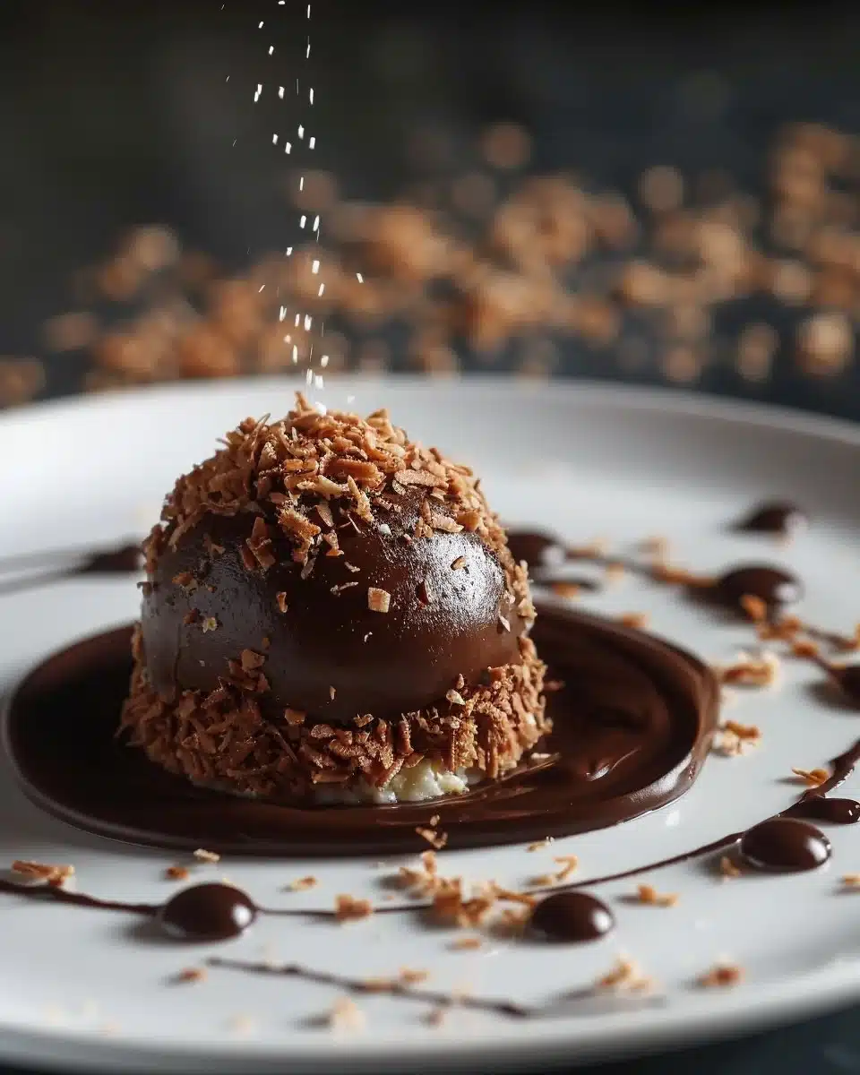 Coconut Dome with Chocolate Spread