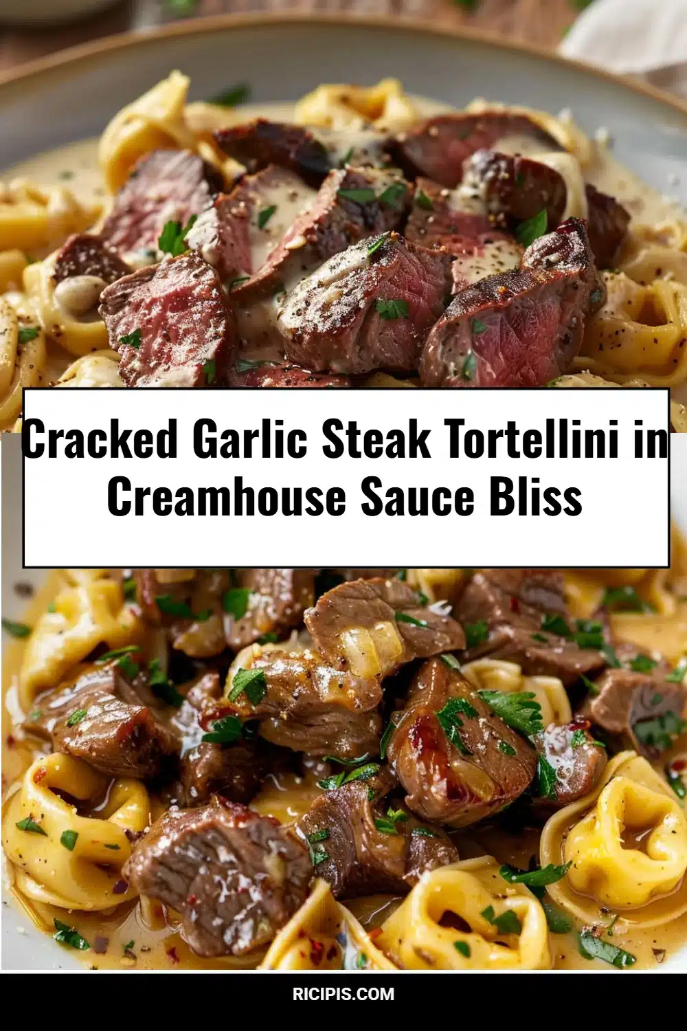 Cracked Garlic Steak Tortellini in Creamhouse Sauce Bliss