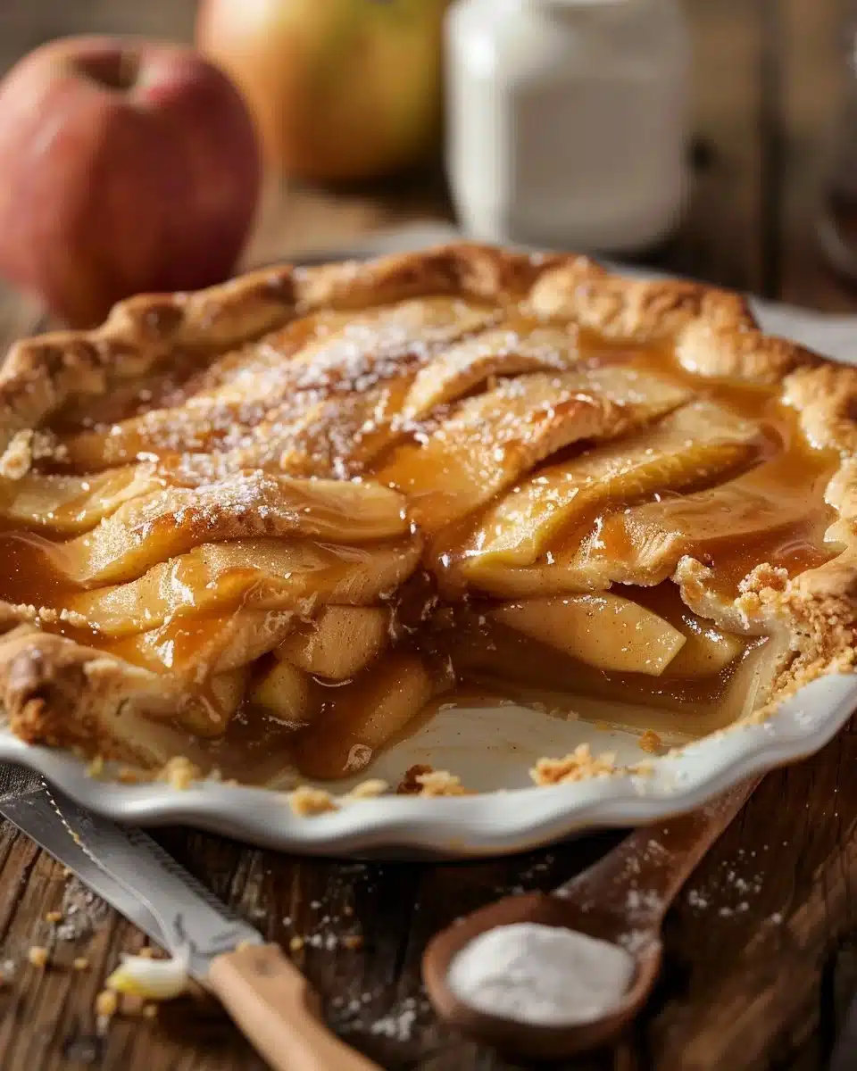 Glazed Apple Slab Pie