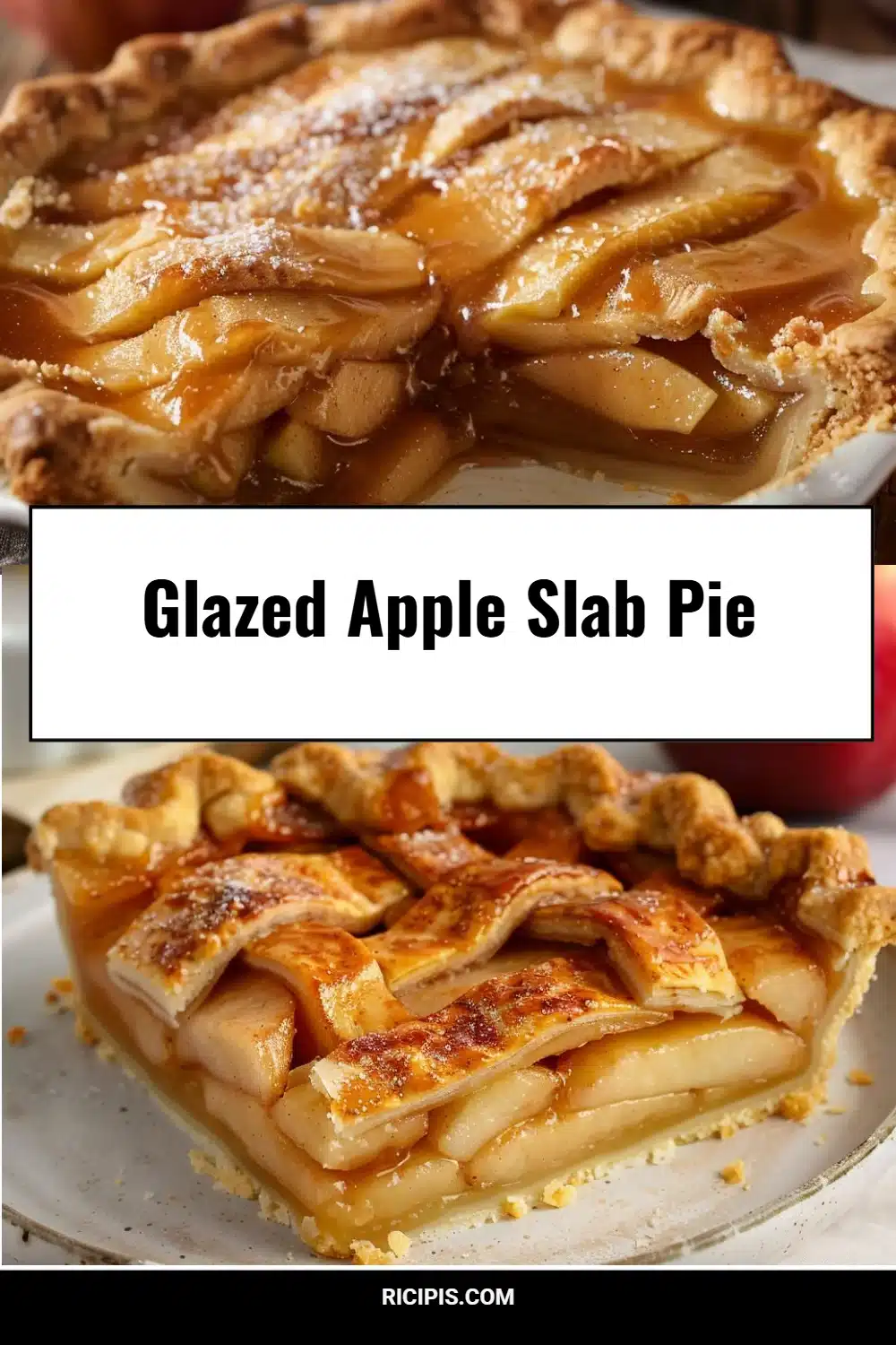 Glazed Apple Slab Pie