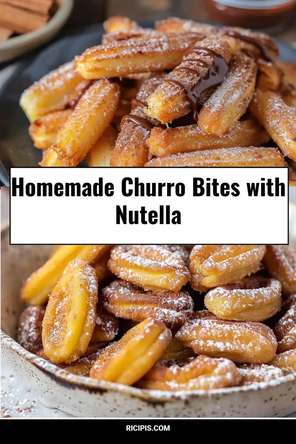 Homemade Churro Bites with Nutella