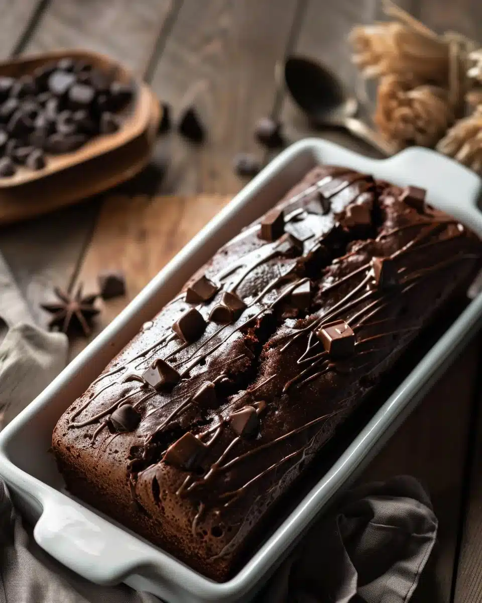 Hot Fudge Brownie Bread