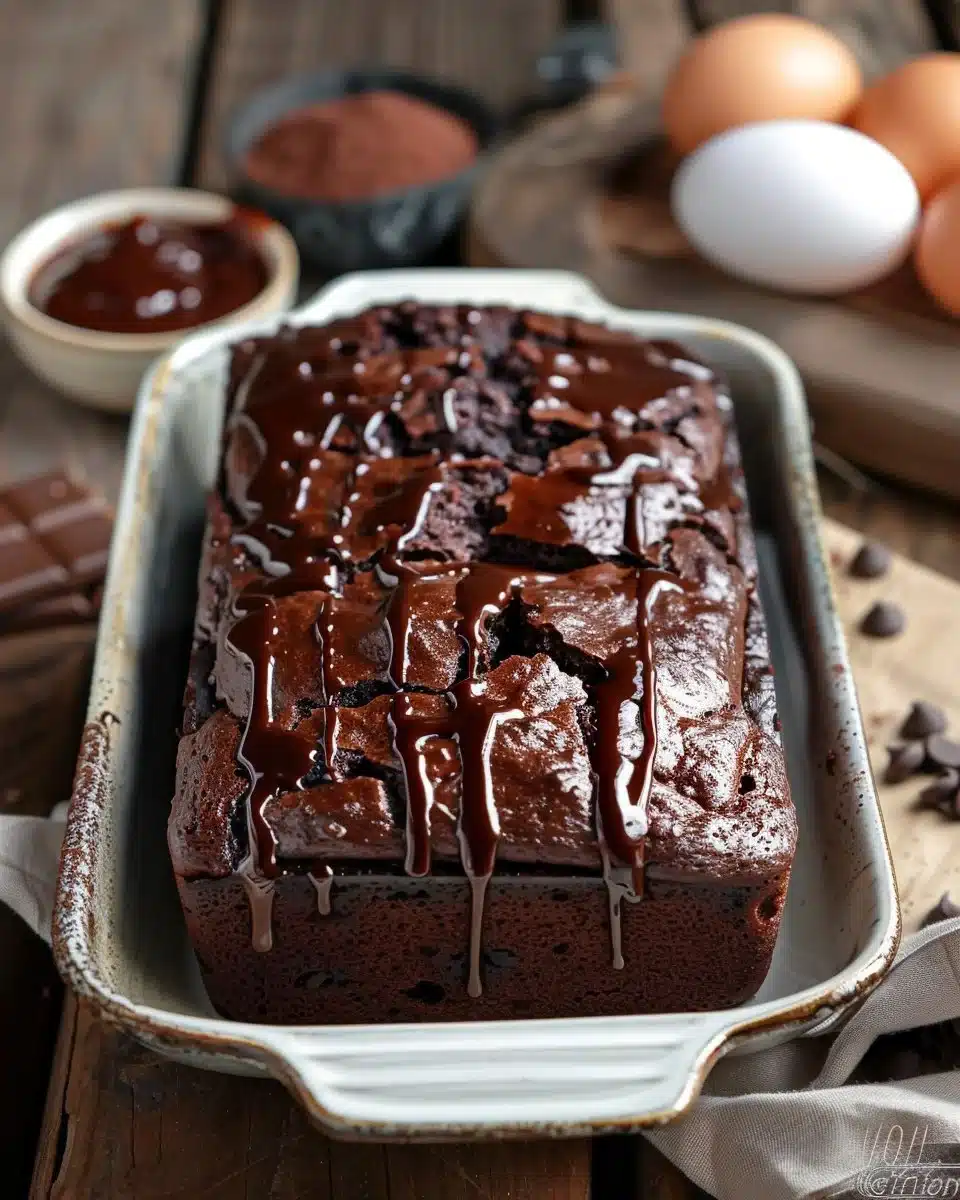 Hot Fudge Brownie Bread