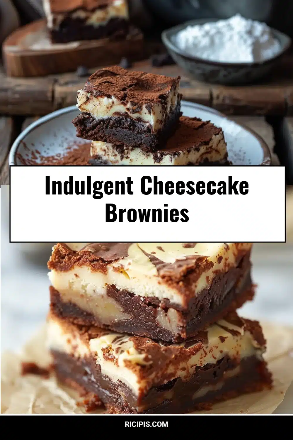 Indulgent Cheesecake Brownies