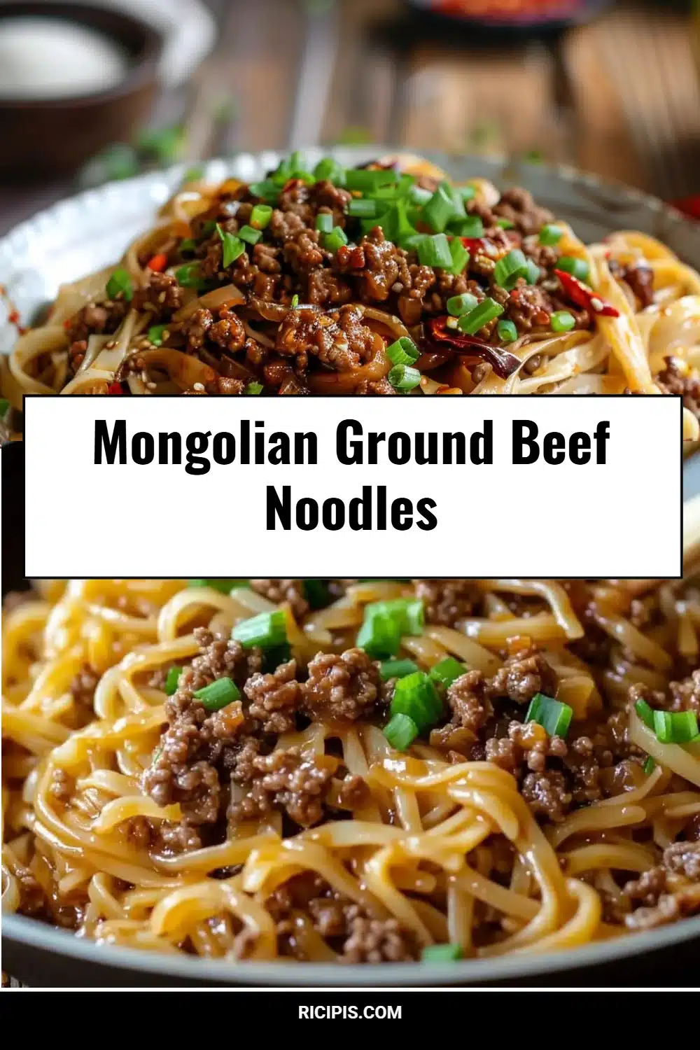 Mongolian Ground Beef Noodles