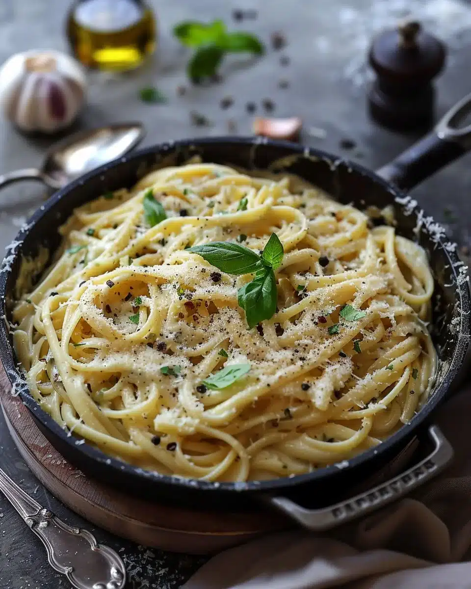 One Pot Creamy Garlic Pasta