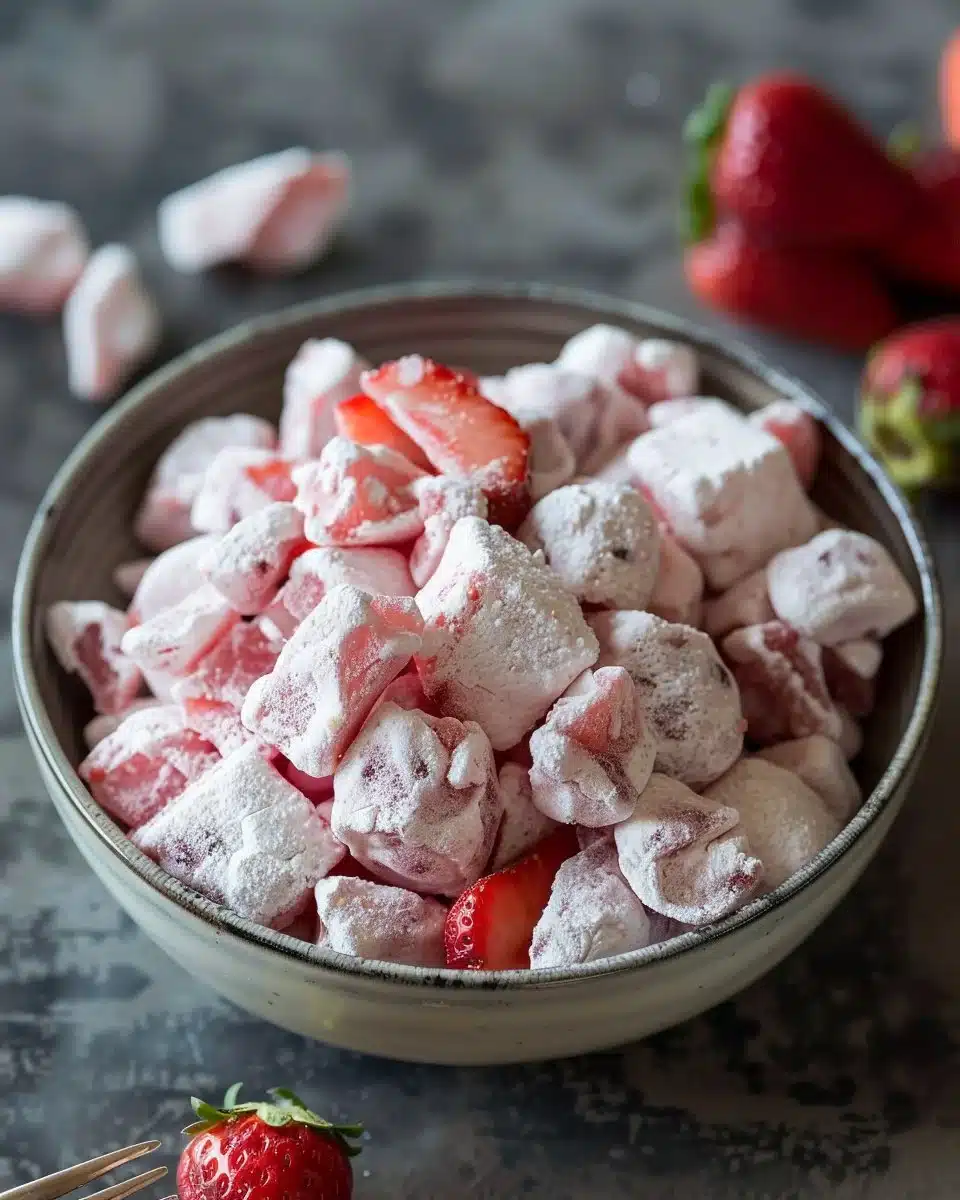 Quick Strawberry Shortcake Puppy Chow