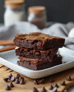 Delicious homemade brownies ready to be served with a rich, fudgy texture.