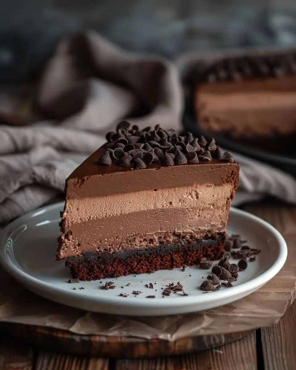 Triple Chocolate Mousse Cake