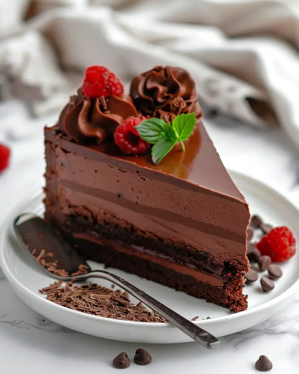 Triple Chocolate Mousse Cake