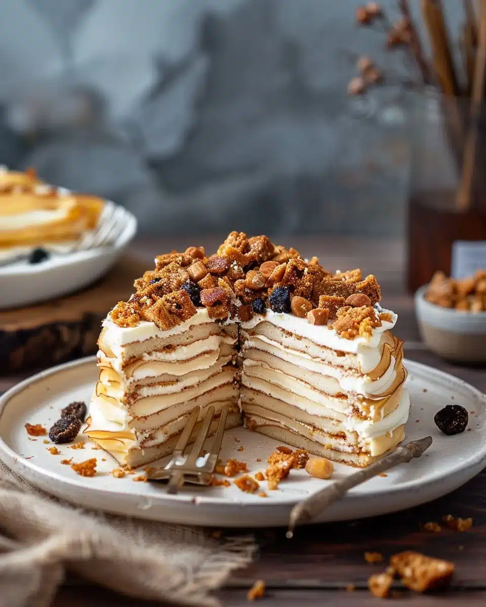 Vanilla & Speculoos Crêpe Cake