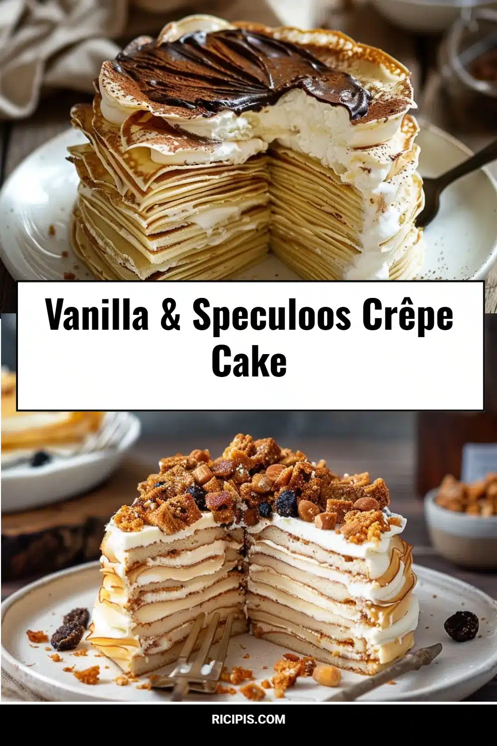 Vanilla & Speculoos Crêpe Cake