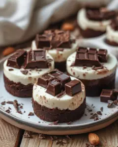 Delicious Vegan Mini Cheesecakes served on a white plate with fresh berries.