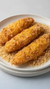 Air Fryer Honey Butter Garlic Chicken Tenders served with dipping sauce