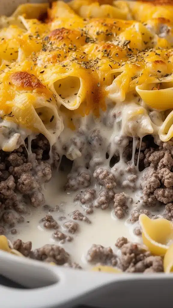Creamy Beef and Shells