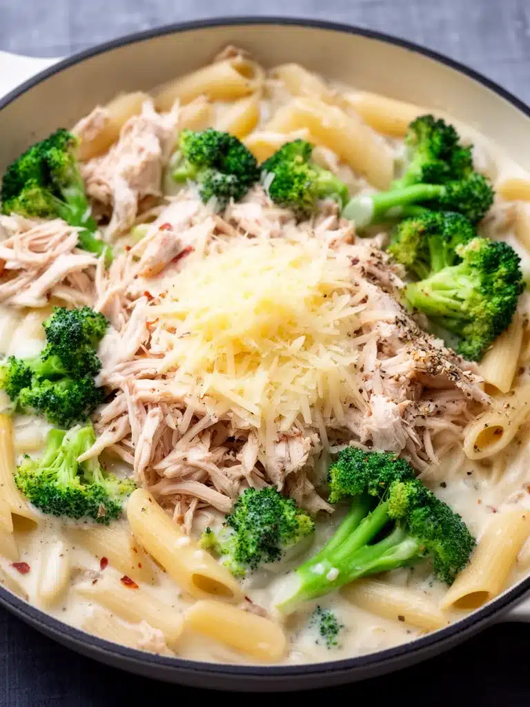 Creamy Rotisserie Chicken Broccoli Pasta