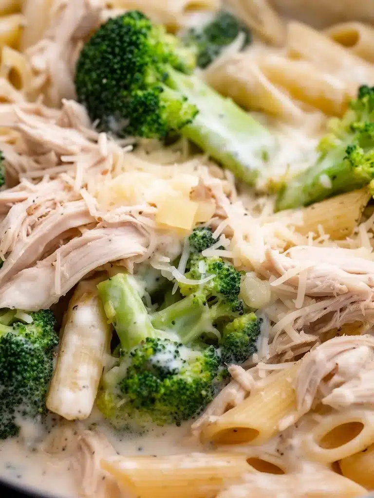 Creamy Rotisserie Chicken Broccoli Pasta