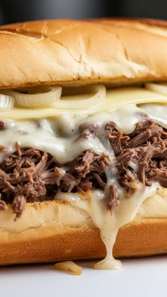 Crockpot French Dip Sandwiches