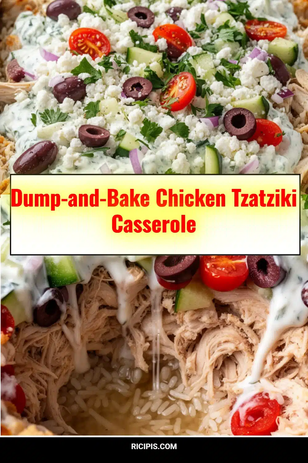 Dump-and-Bake Chicken Tzatziki Casserole