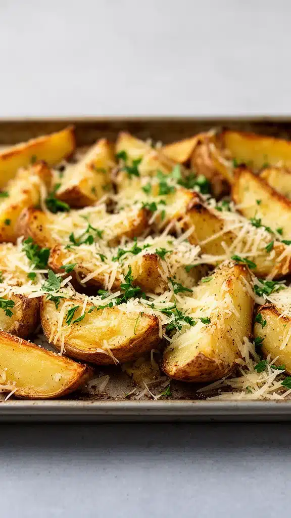 Garlic Parmesan Potato Wedges