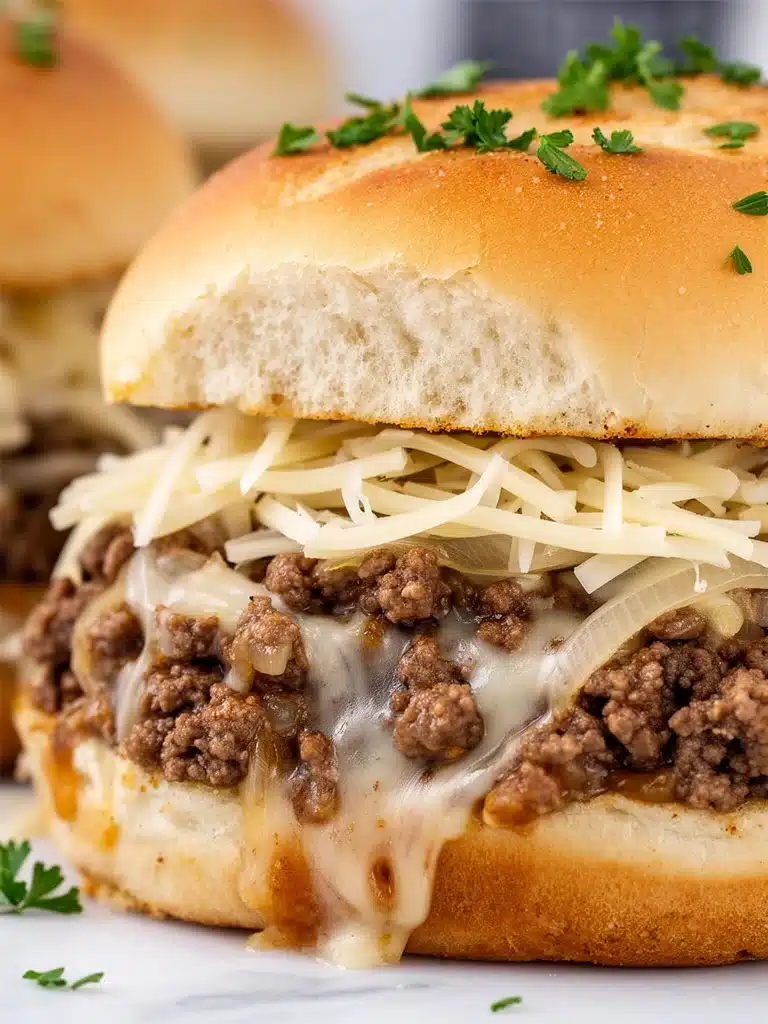 Irresistible French Onion Beef Sloppy Joes