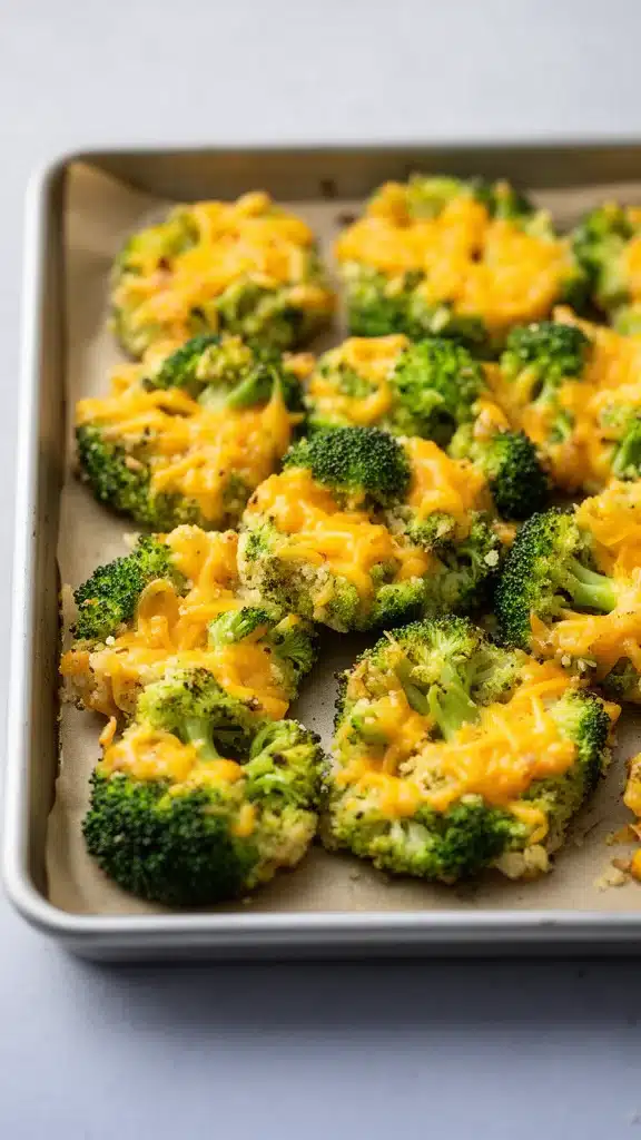 Low-Carb Crispy Broccoli Cheese Rounds