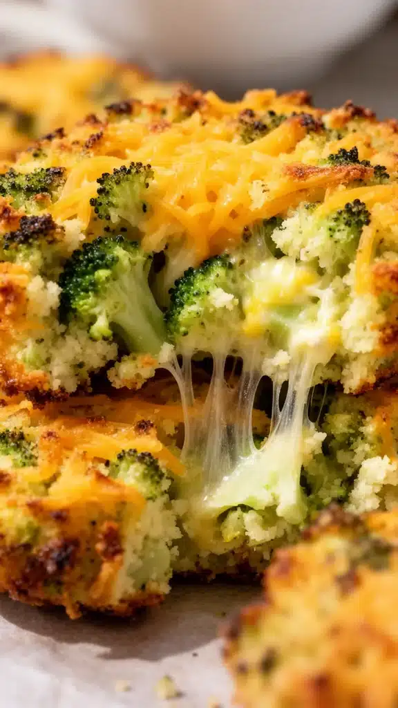 Low-Carb Crispy Broccoli Cheese Rounds
