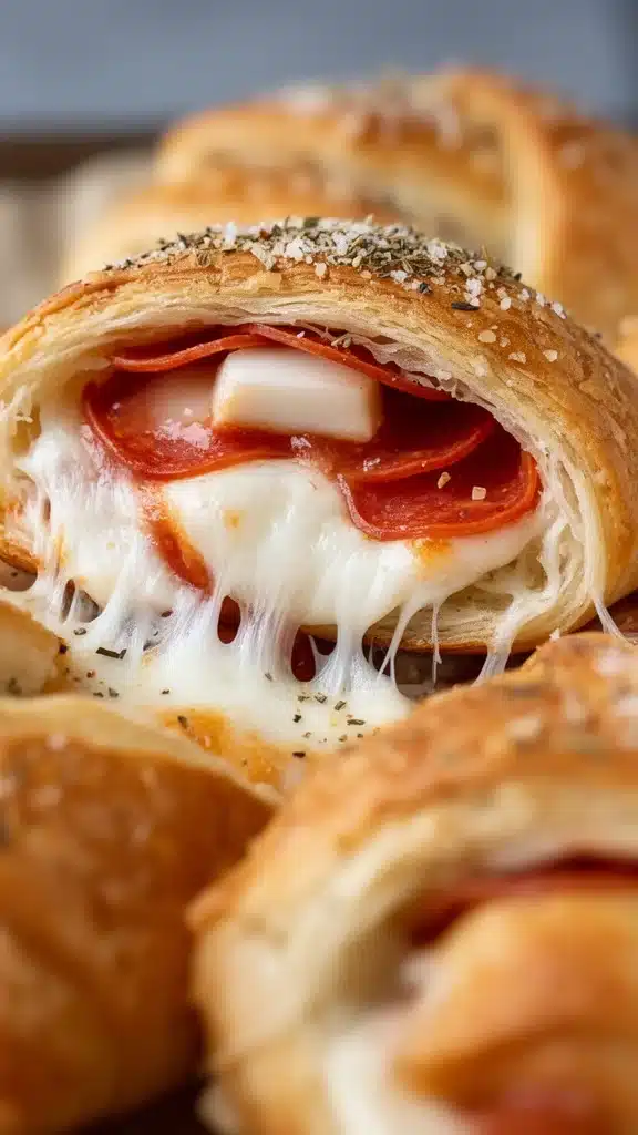Mozzarella Pepperoni Croissant Rolls