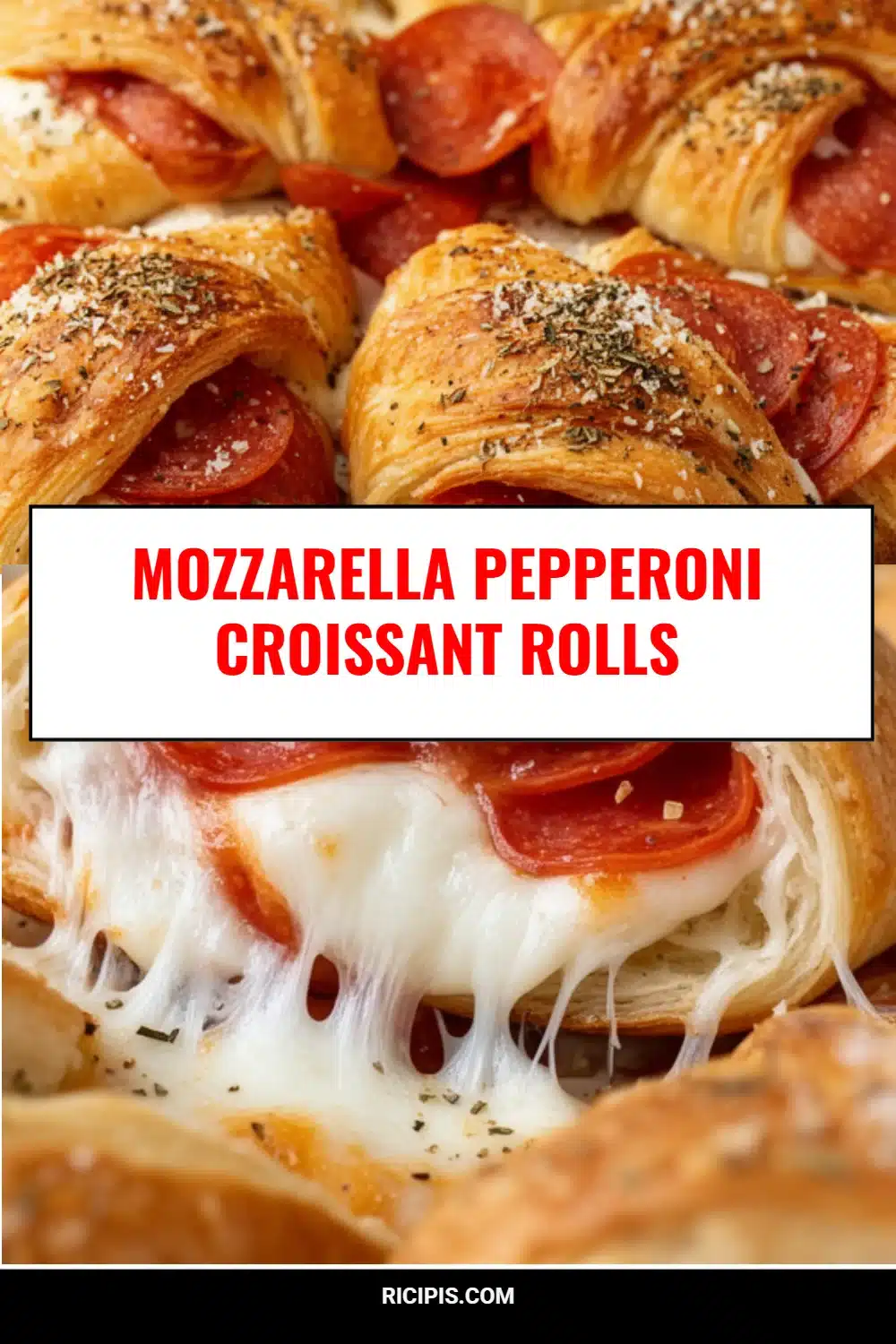 Mozzarella Pepperoni Croissant Rolls