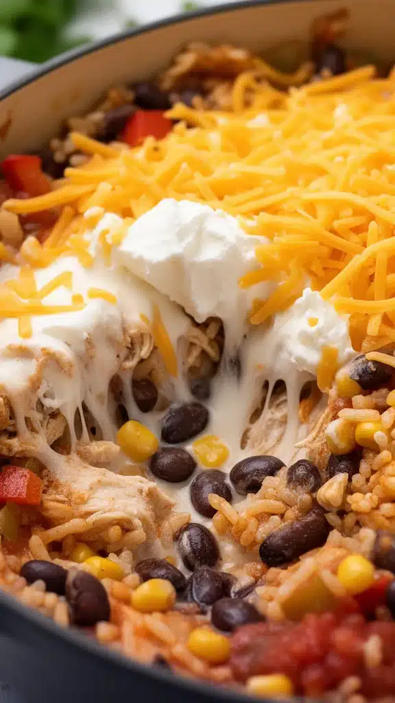 One-Pot Cheesy Southwest Chicken & Rice: Creamy Bliss!