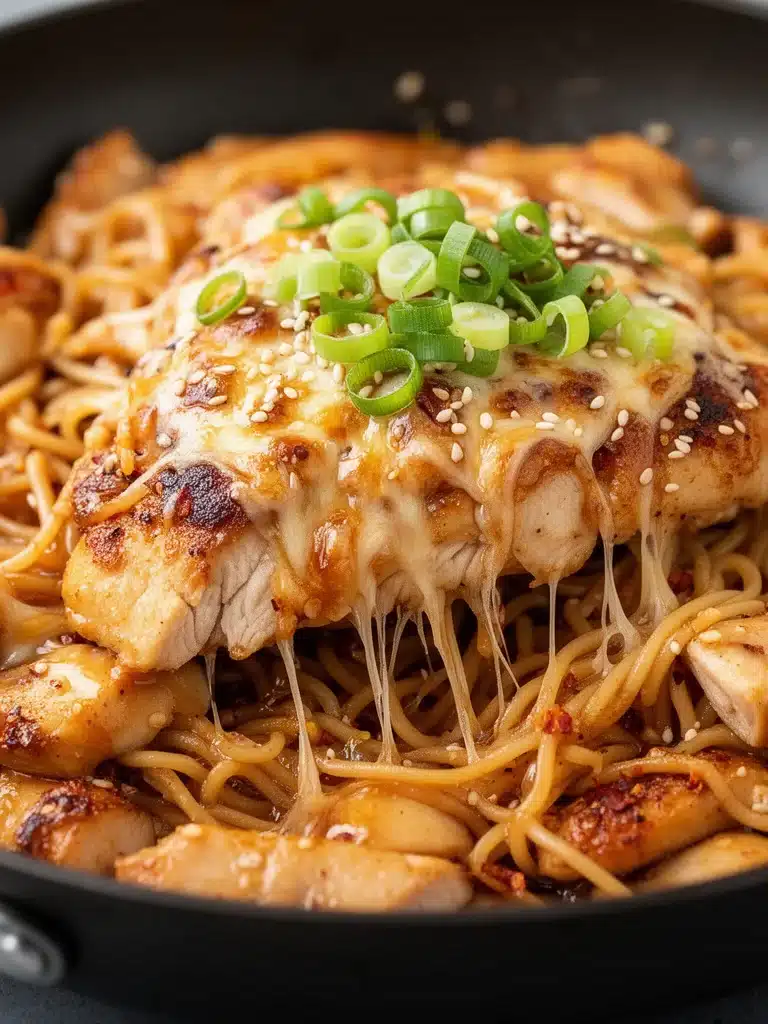 Sticky Garlic Chicken Noodles