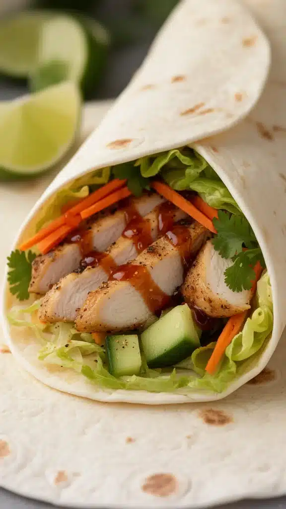 Sweet Chili Chicken Wraps
